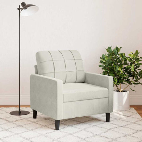 Vidaxl fauteuil 60 cm fluweel crèmekleurig