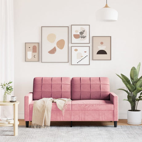 Vidaxl tweezitsbank 140 cm fluweel roze
