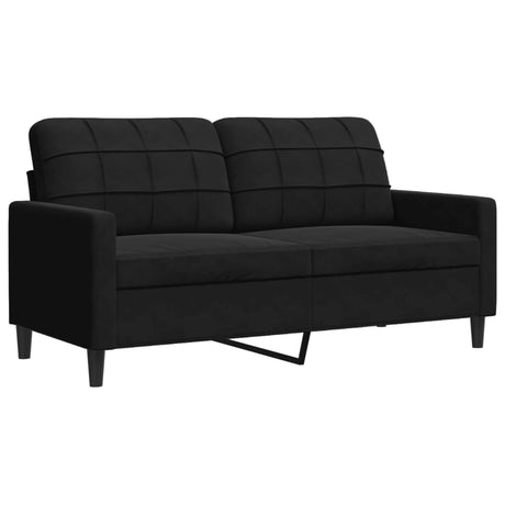 Vidaxl tweezitsbank 140 cm fluweel zwart
