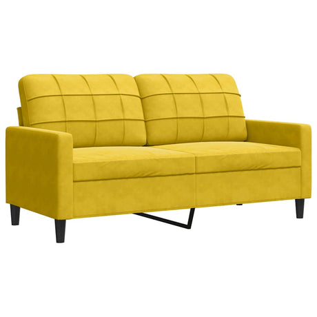 Vidaxl tweezitsbank 140 cm fluweel geel