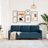 Vidaxl driezitsbank 180 cm fluweel blauw