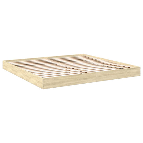 Vidaxl bedframe zonder matras hout sonoma eikenkleurig 180x200 cm