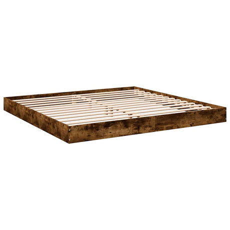 Vidaxl bedframe zonder matras hout gerookt eikenkleurig 180x200 cm