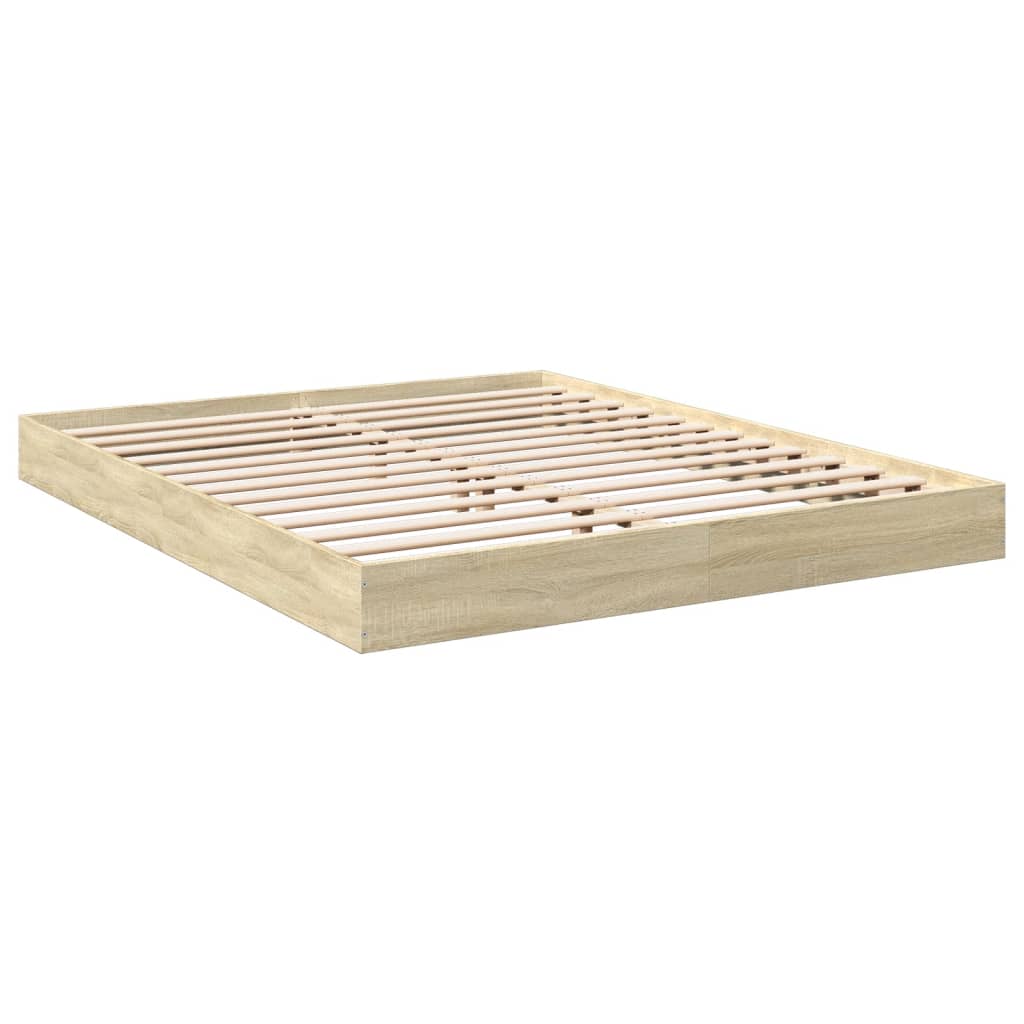 Vidaxl bedframe zonder matras hout sonoma eikenkleurig 160x200 cm