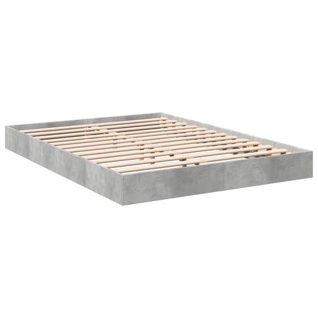 Vidaxl bedframe bewerkt hout betongrijs 140x200 cm