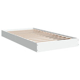 Vidaxl bedframe bewerkt hout wit 90x190 cm