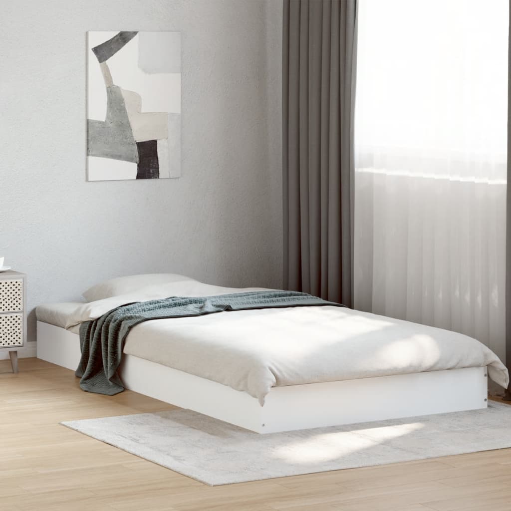 Vidaxl bedframe bewerkt hout wit 90x190 cm