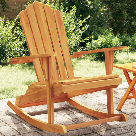 Vidaxl schommelstoel adirondack massief teakhout