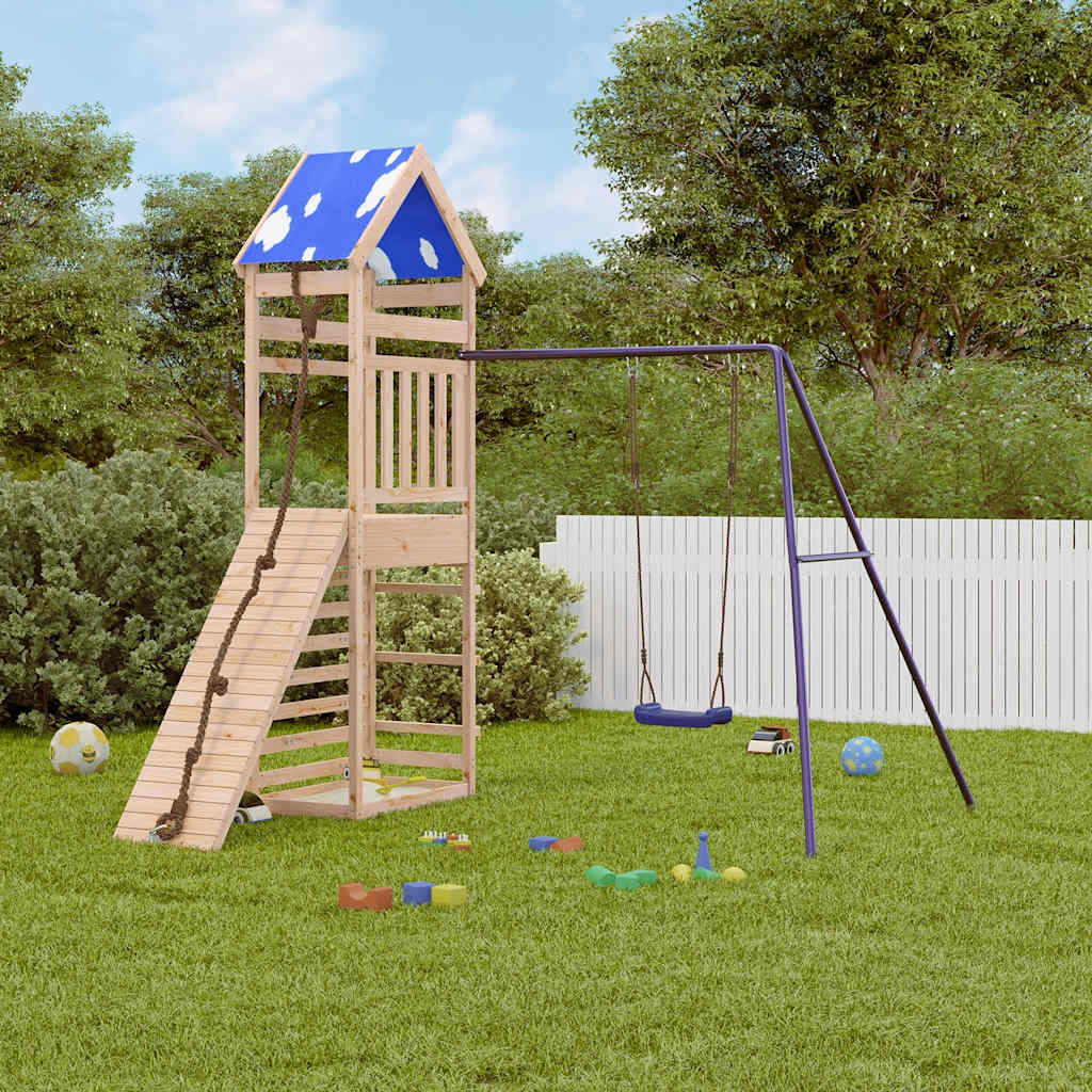 VidaXL Spielhaus aus massivem Kiefernholz