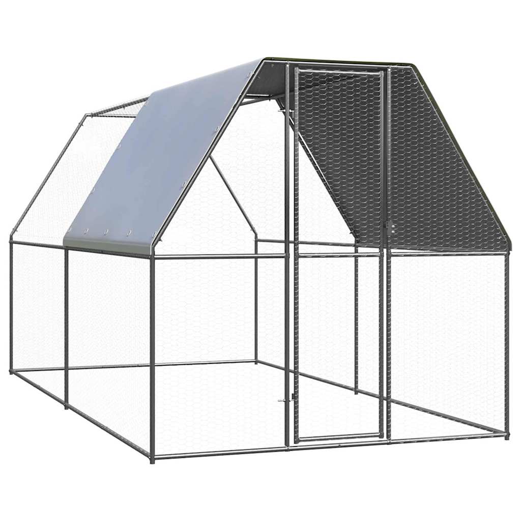 VidaXL Hühnerstall 2x4x2 m aus verzinktem Stahl