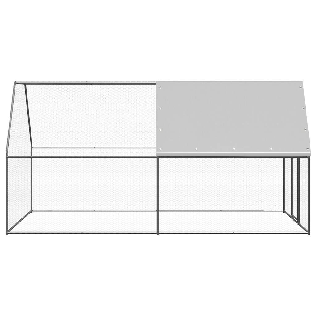 VidaXL Hühnerstall 2x4x2 m aus verzinktem Stahl