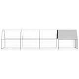 VidaXL Hühnerstall 2x8x2 m aus verzinktem Stahl