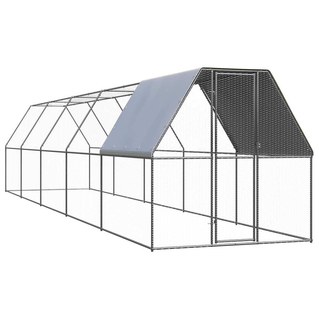 VidaXL Hühnerstall 2x10x2 m aus verzinktem Stahl