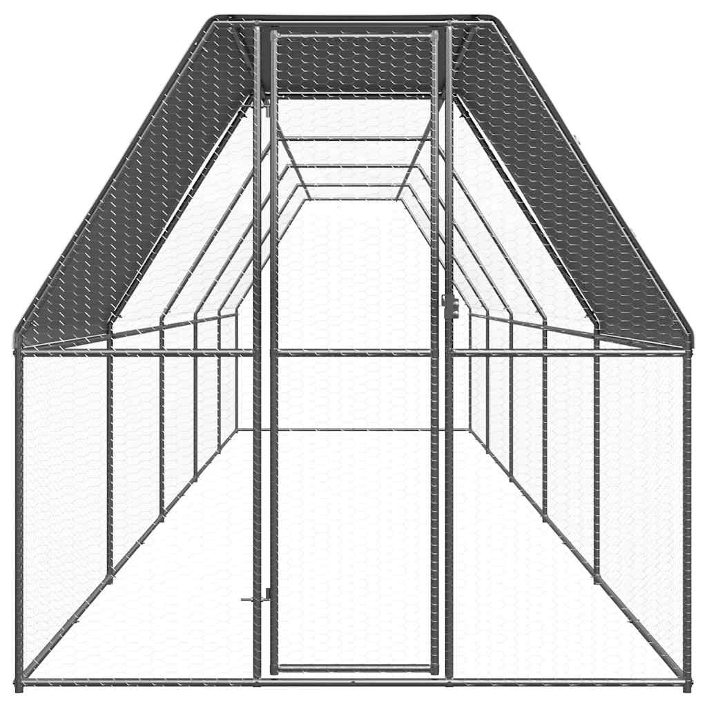 VidaXL Hühnerstall 2x10x2 m aus verzinktem Stahl