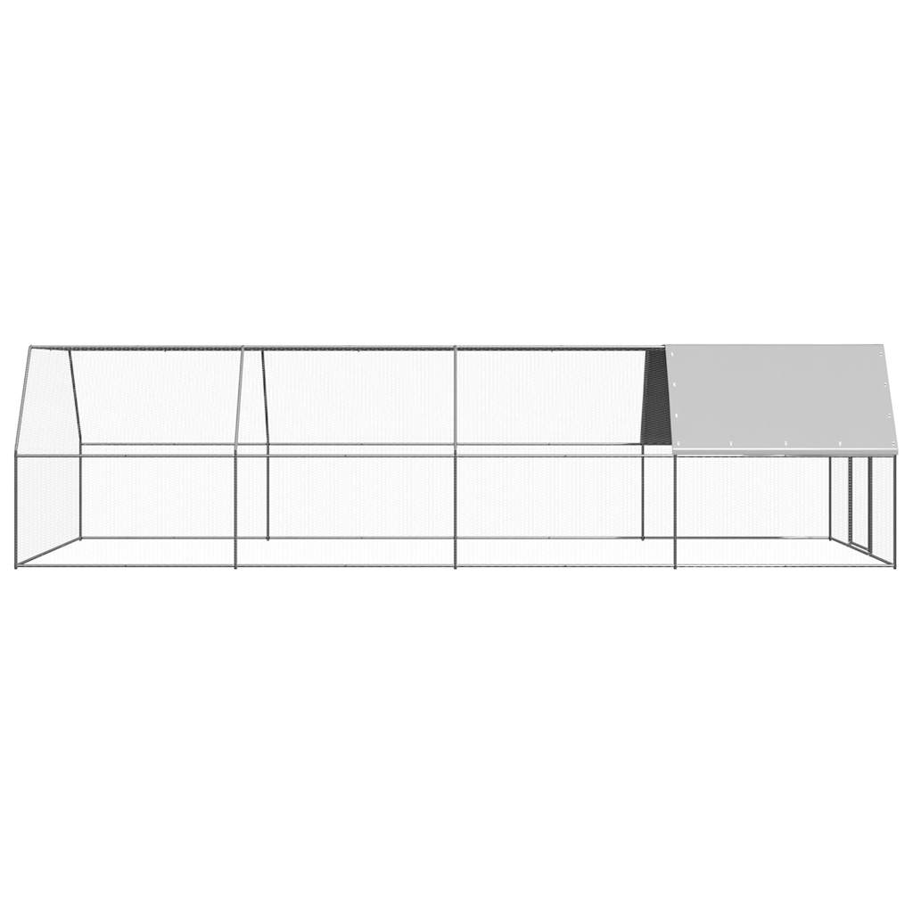 VidaXL Hühnerstall 3x8x2 m aus verzinktem Stahl
