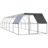 VidaXL Hühnerstall 3x12x2 m aus verzinktem Stahl