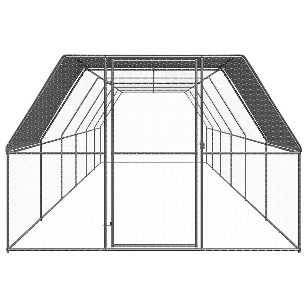 VidaXL Hühnerstall 3x12x2 m aus verzinktem Stahl