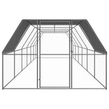 VidaXL Hühnerstall 3x12x2 m aus verzinktem Stahl