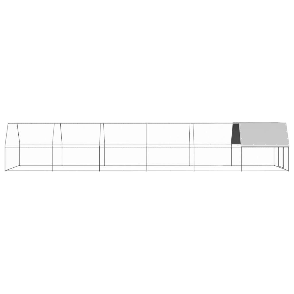 VidaXL Hühnerstall 3x12x2 m aus verzinktem Stahl