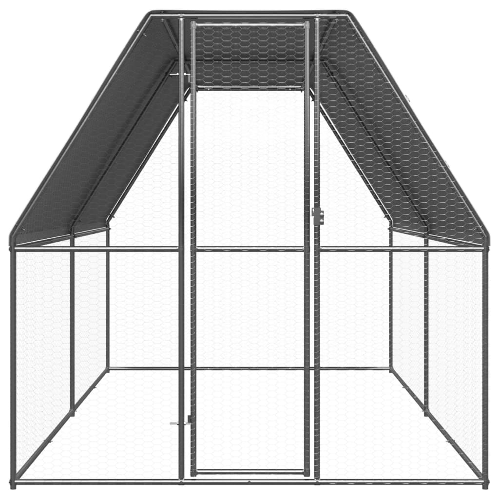 VidaXL Hühnerstall 2x4x2 m aus verzinktem Stahl