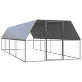 VidaXL Hühnerstall 3x8x2 m aus verzinktem Stahl