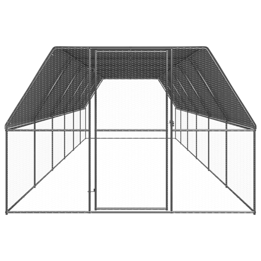 VidaXL Hühnerstall 3x12x2 m aus verzinktem Stahl