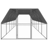 VidaXL Hühnerstall 3x12x2 m aus verzinktem Stahl