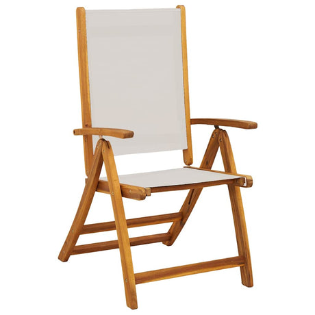 Vidaxl klapstoelen 4 stuks van massief acaciahout en textilene