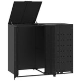 VidaXL Containeraufbewahrung für 2 Container 138x79x117 cm schwarzer Stahl