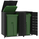 VidaXL Containeraufbewahrung für 2 Container 138x79x117 cm schwarzer Stahl