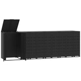 VidaXL Containeraufbewahrung für 5 Container 345x79x117 cm schwarzer Stahl
