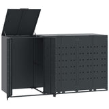 VidaXL Containeraufbewahrung 3 Container 207x79x117 cm Stahl Anthrazit