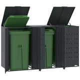 VidaXL Containeraufbewahrung 3 Container 207x79x117 cm Stahl Anthrazit