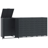 VidaXL Containeraufbewahrung 4 Container 276x79x117 cm Stahl Anthrazit