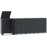 VidaXL Containeraufbewahrung 5 Container 345x79x117 cm Stahl Anthrazit