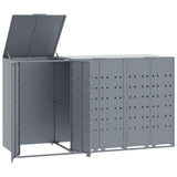 VidaXL Containeraufbewahrung für 3 Container 207x79x117 cm grauer Stahl