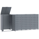 VidaXL Containeraufbewahrung für 4 Container 276x79x117 cm grauer Stahl