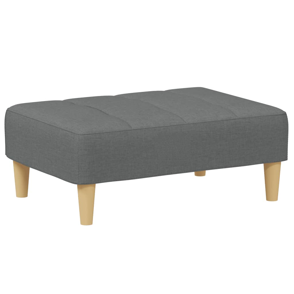 Vidaxl voetenbank 77x55x31 cm stof donkergrijs