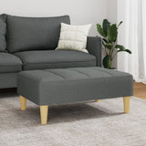 Vidaxl voetenbank 77x55x31 cm stof donkergrijs
