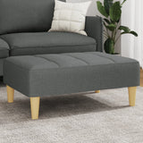 Vidaxl voetenbank 77x55x31 cm stof donkergrijs