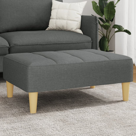 Vidaxl voetenbank 77x55x31 cm stof donkergrijs