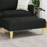 Vidaxl voetenbank 77x55x31 cm stof zwart