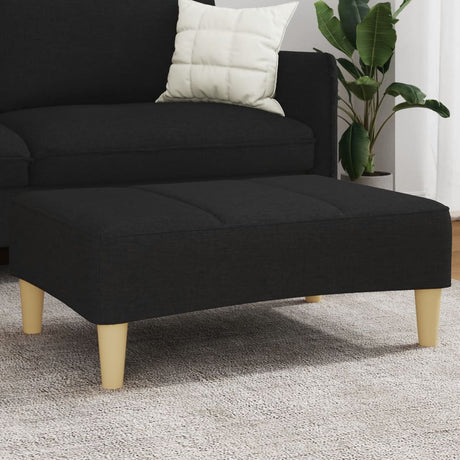 Vidaxl voetenbank 77x55x31 cm stof zwart