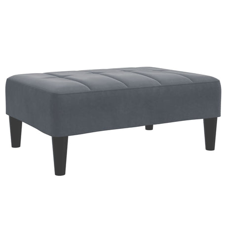 Vidaxl voetenbank 77x55x31 cm fluweel donkergrijs
