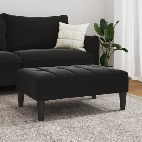 Vidaxl voetenbank 77x55x31 cm fluweel zwart