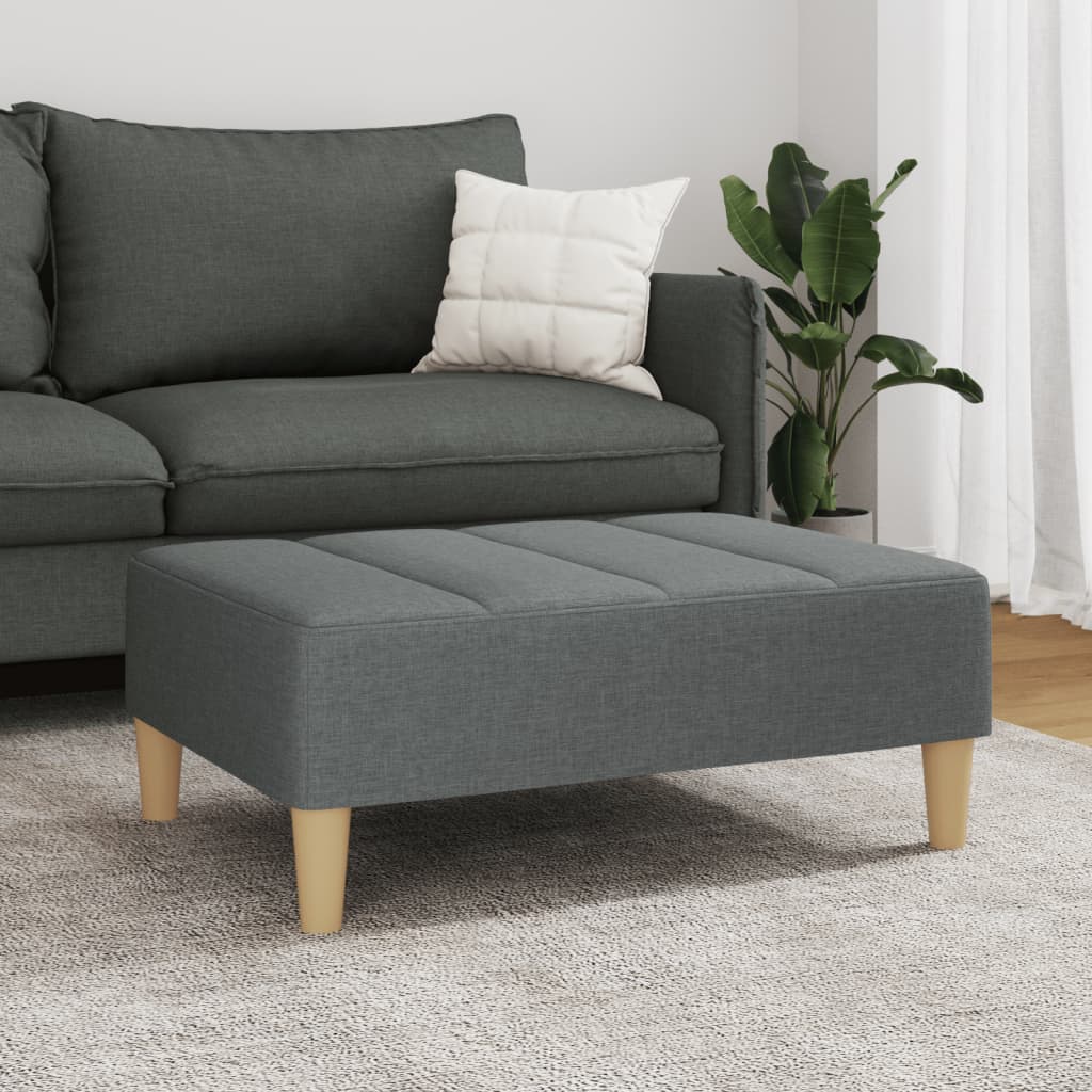 Vidaxl voetenbank 77x55x31 cm stof donkergrijs