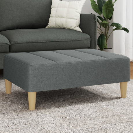 Vidaxl voetenbank 77x55x31 cm stof donkergrijs