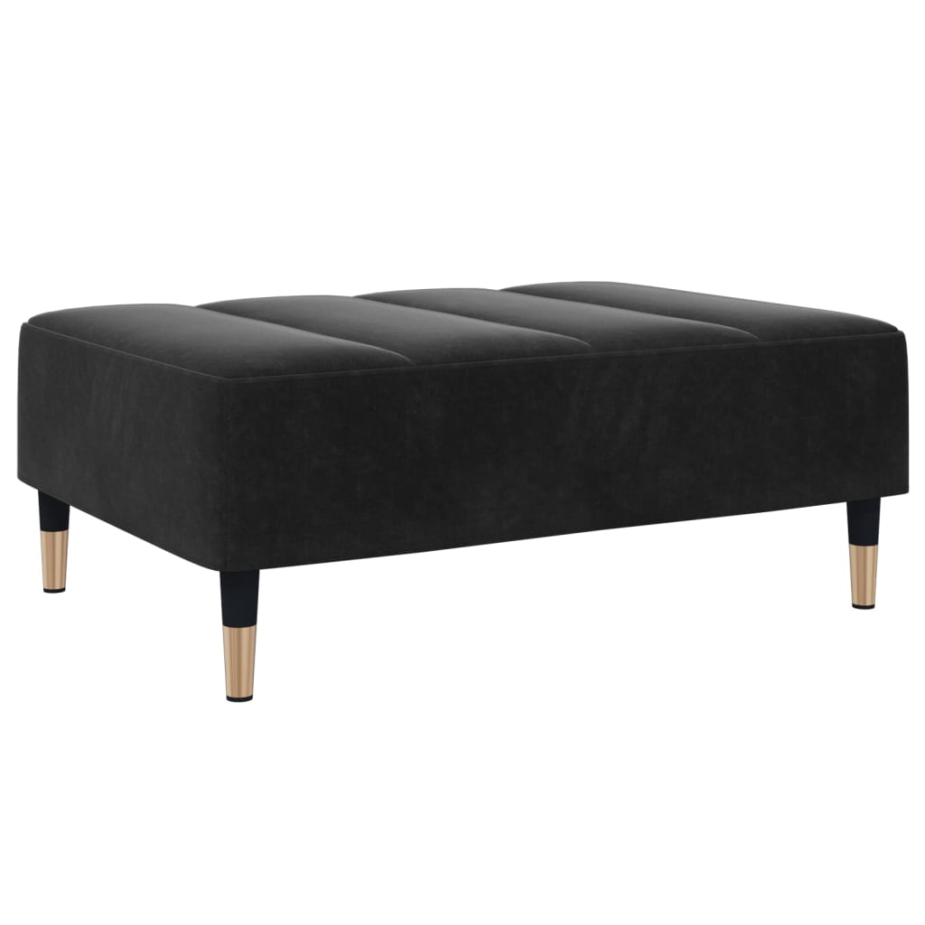 Vidaxl voetenbank 77x55x31 cm fluweel zwart