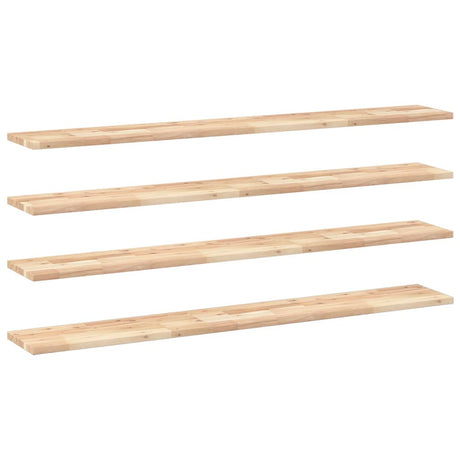 Vidaxl wandschappen 4 st zwevend 160x20x2 cm onbehandeld acaciahout