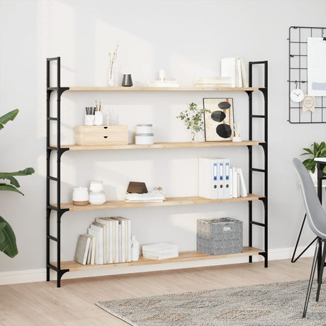 Vidaxl wandschappen 4 st zwevend 160x20x2 cm onbehandeld acaciahout